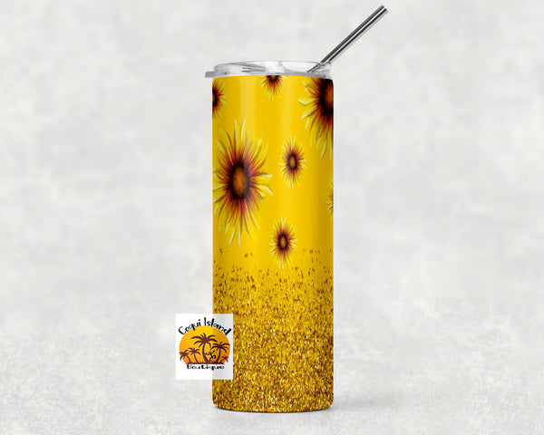 Sunflower Sparkle Tumbler